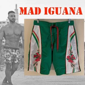 Mad Iguana Swim Trunks Small 100% polyester